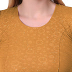 Vamika Crush Lycra Gold Frill Sleeves Blouse