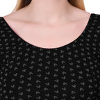 Vamika Hosiery Black Half Sleeves Blouse