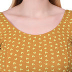 Vamika Hosiery Gold Half Sleeves Blouse