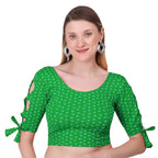 Vamika Hosiery Green Half Sleeves Blouse