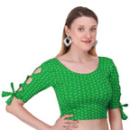 Vamika Hosiery Green Half Sleeves Blouse
