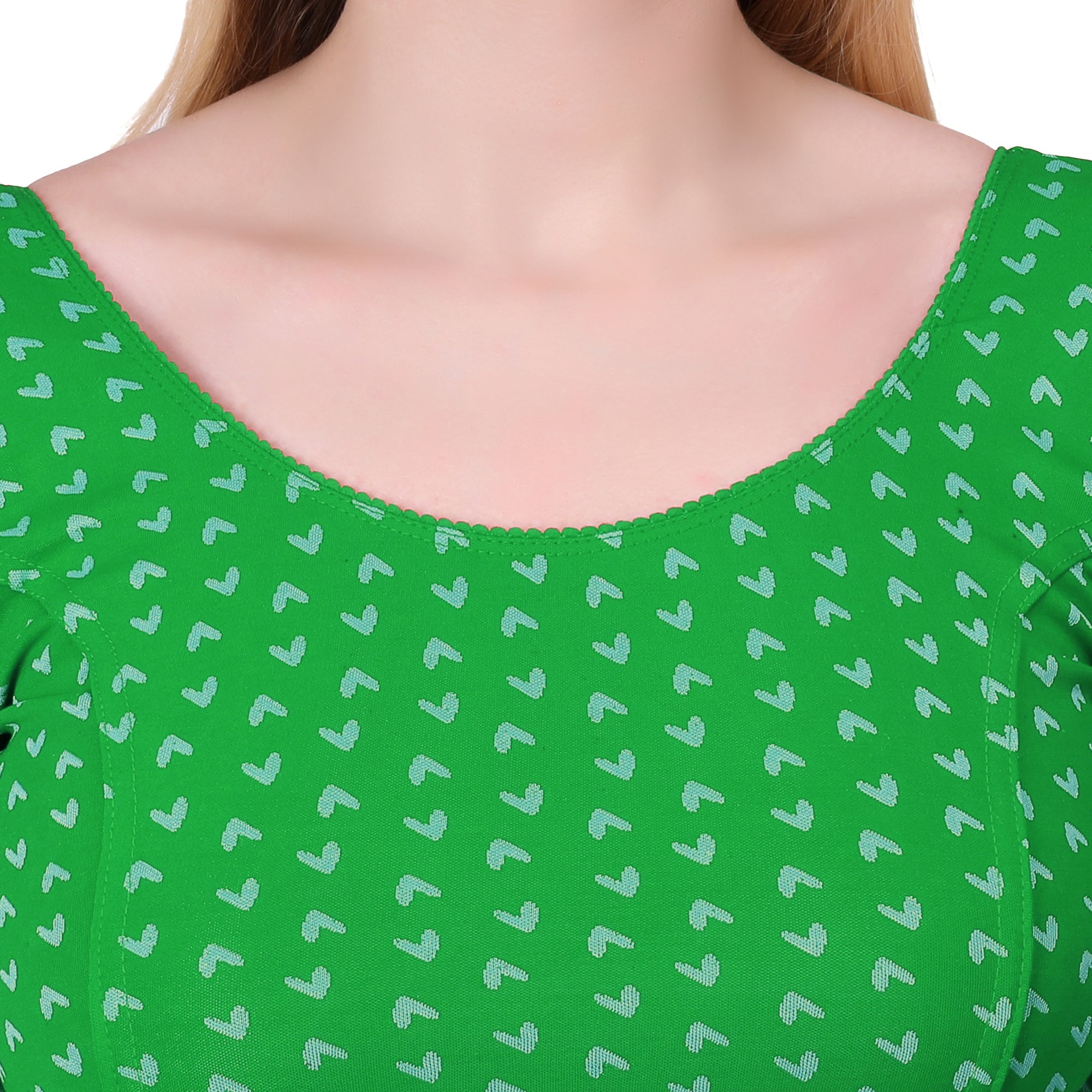 Vamika Hosiery Green Half Sleeves Blouse