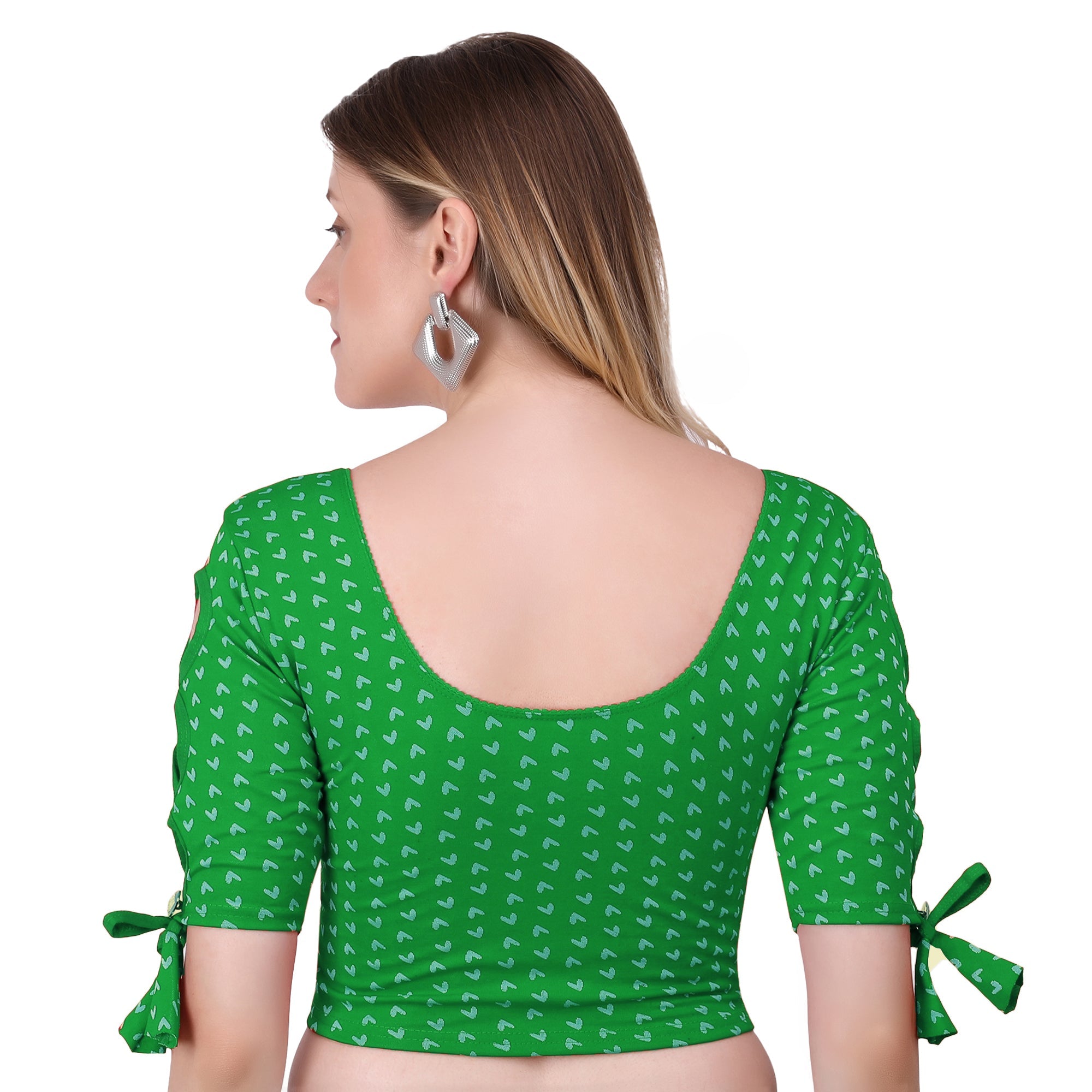 Vamika Hosiery Green Half Sleeves Blouse
