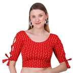 Vamika Hosiery Red Half Sleeves Blouse