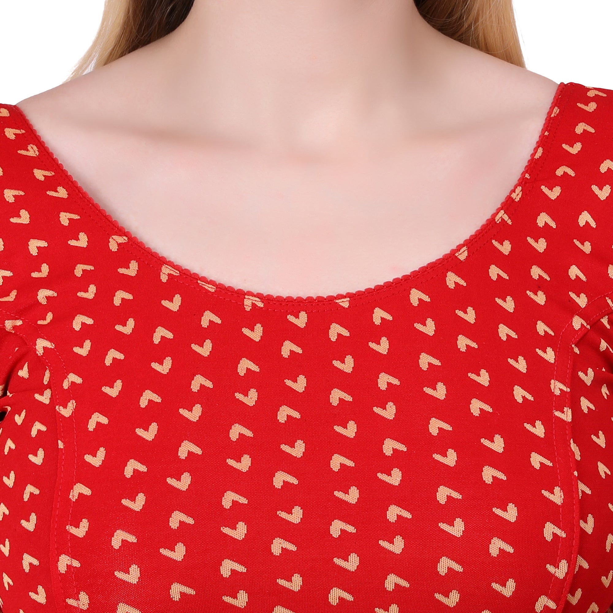 Vamika Hosiery Red Half Sleeves Blouse