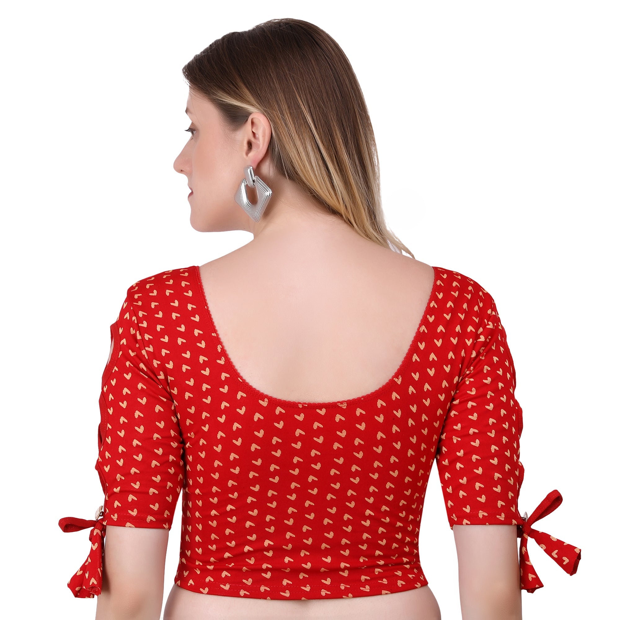 Vamika Hosiery Red Half Sleeves Blouse