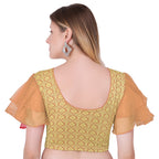 Vamika Hosiery Light Brown Butterfly Frill Sleeves Blouse