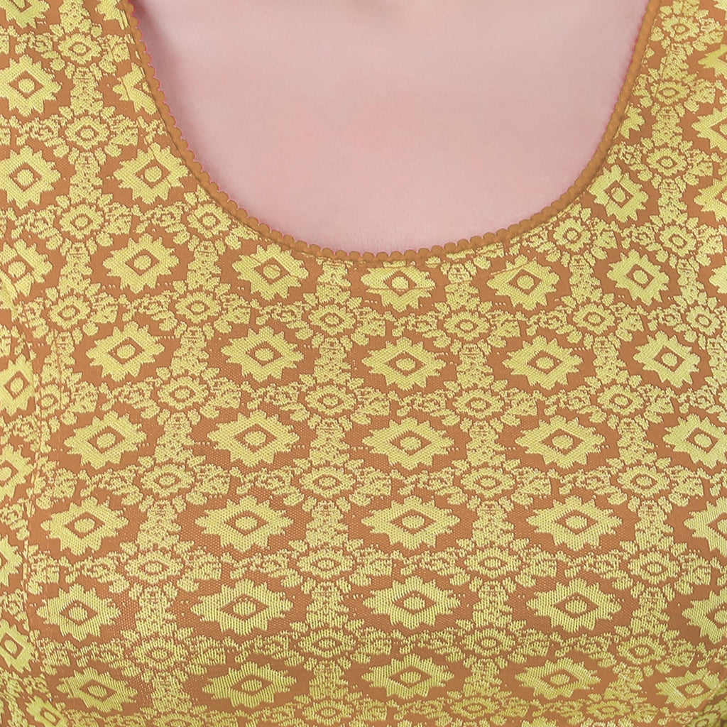 Vamika Hosiery Light Brown Butterfly Frill Sleeves Blouse