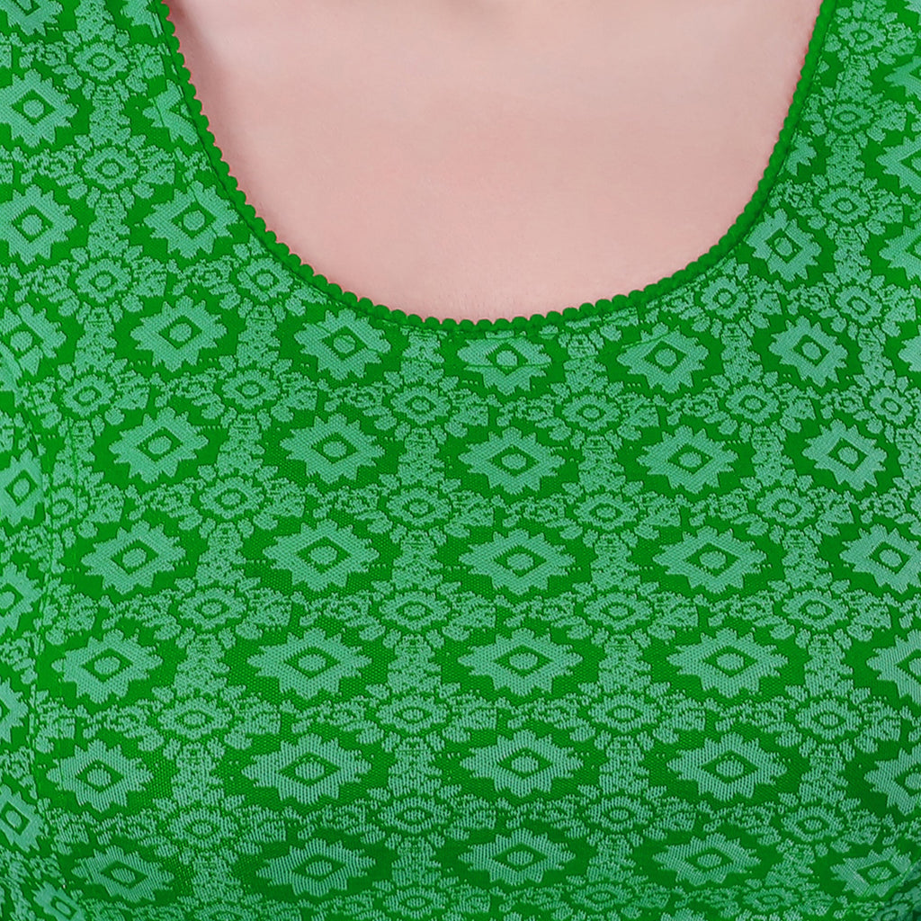 Vamika Hosiery Green Butterfly Frill Sleeves Blouse