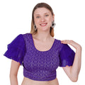 Vamika Hosiery Navy Blue Butterfly Frill Sleeves Blouse
