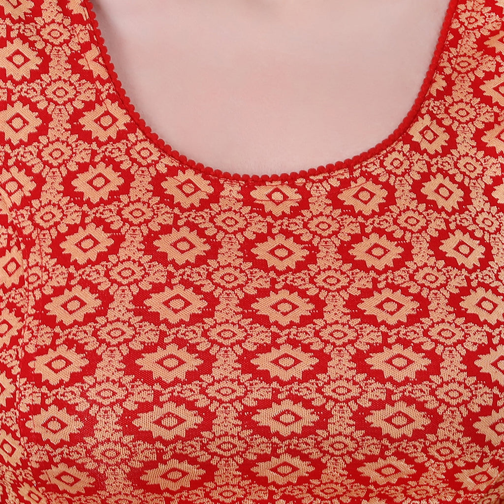 Vamika Hosiery Red Butterfly Frill Sleeves Blouse