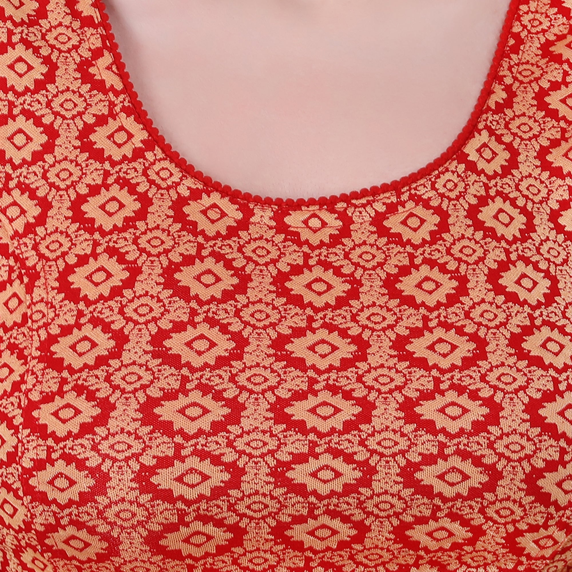 Vamika Hosiery Red Butterfly Frill Sleeves Blouse