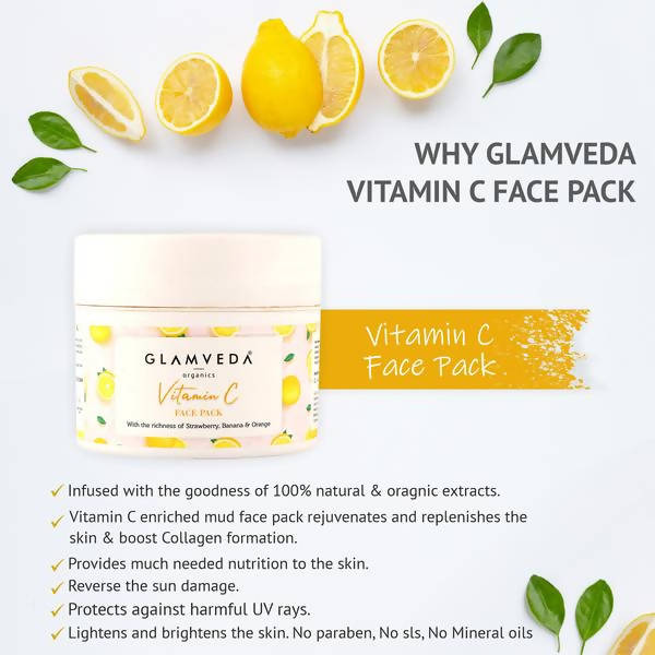 Glamveda Vitamin C Skin Lightening & Brightening Face Pack