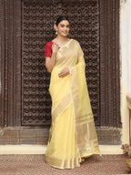 Shree Shyam Fashion Yellow Cotton Saree - Distacart