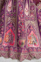Kesar Fab Purple Banarasi Silk Hand_Woven Lehenga