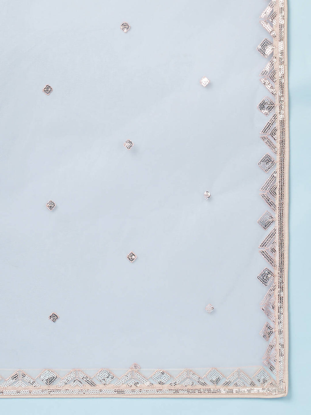 House of Panchhi Peach Net Gotapatti Work Lehenga & Blouse, Dupatta