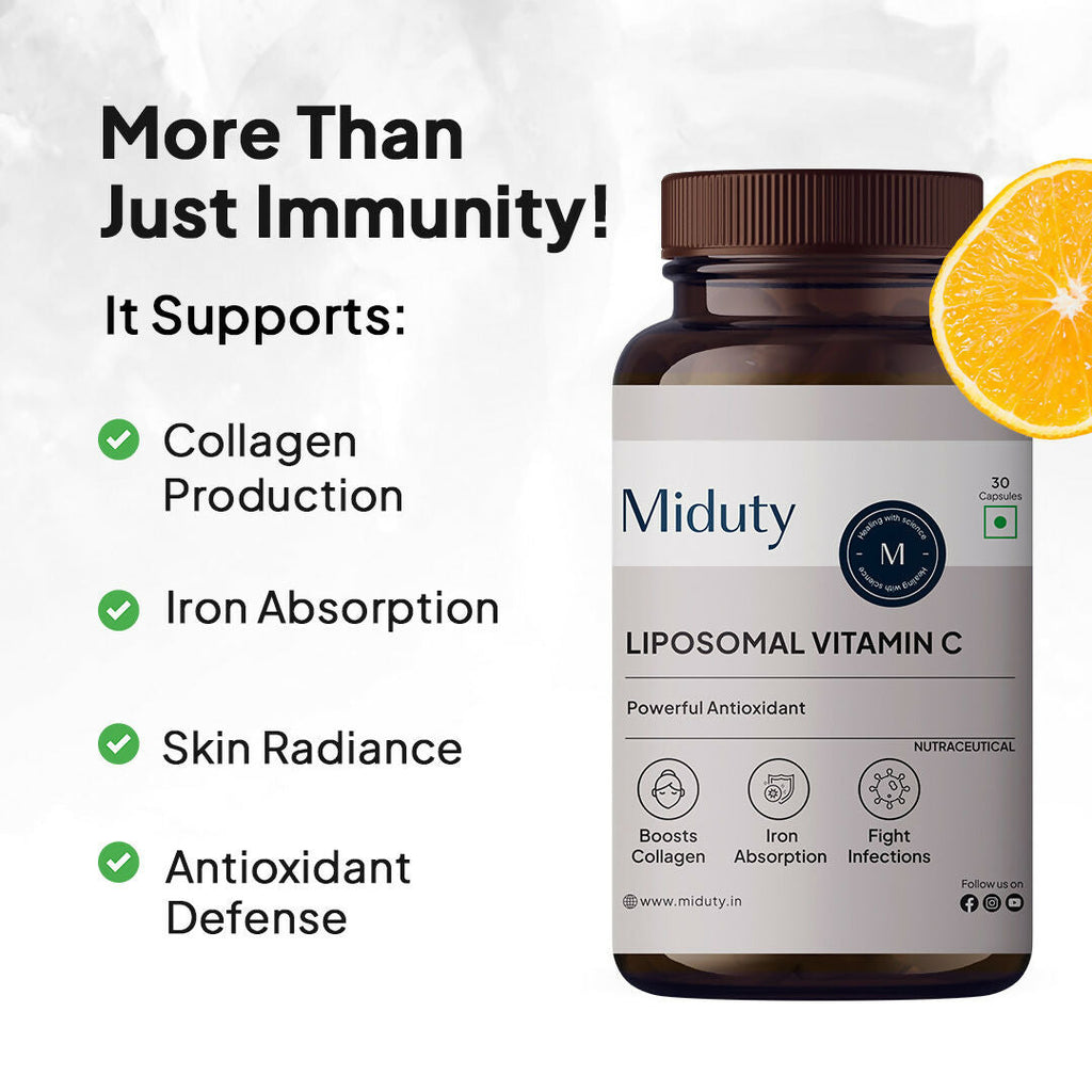 Miduty Liposomal Vitamin C - Immunity Booster Capsules