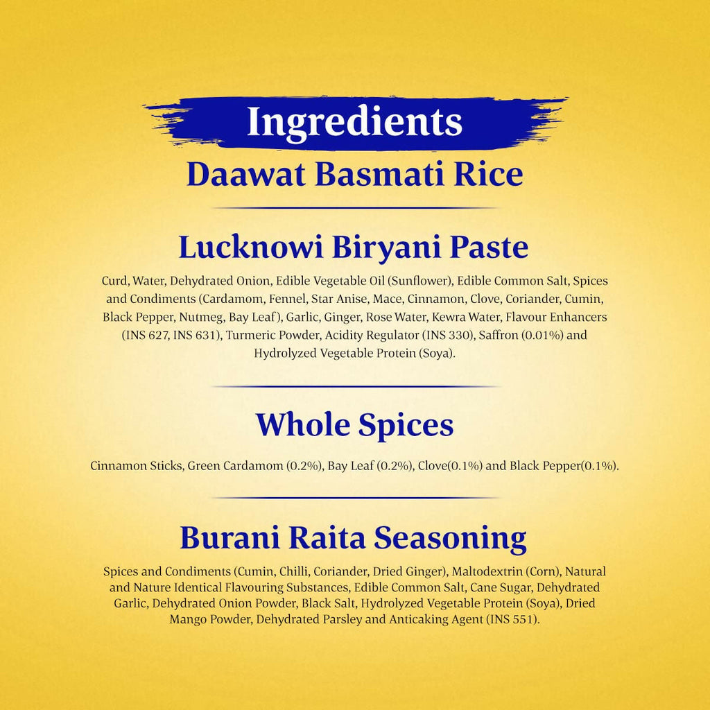 Daawat Biryani Kit Lucknowi - Authentic Recipe
