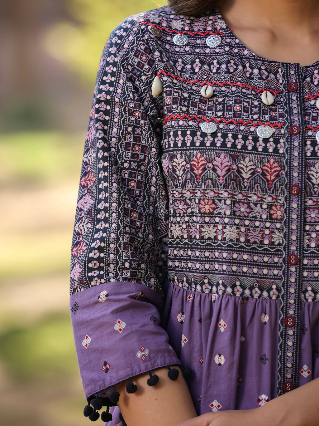 Juniper Women's Lavender Printed Flared Tunic - Distacart