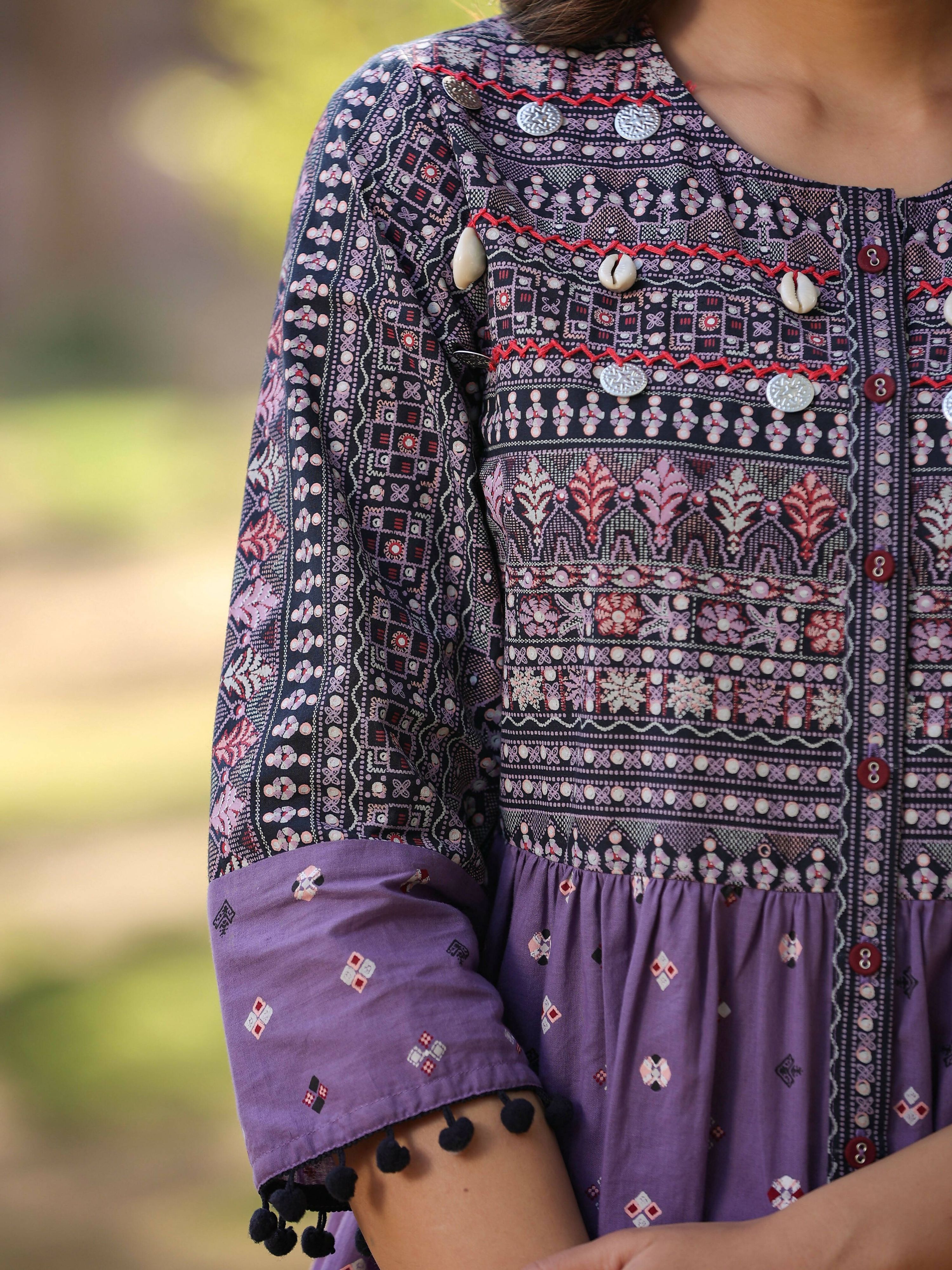 Juniper Women's Lavender Printed Flared Tunic - Distacart