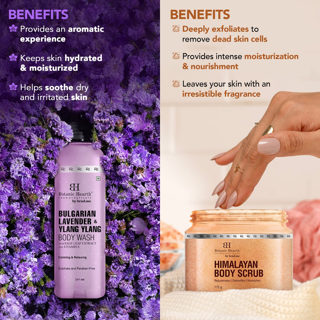 Botanic Hearth Bulgarian Lavender Bodywash & Himalayan Scrub