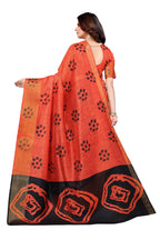 Vamika Ethnic Fire Black Jari Border Linen Saree - Distacart