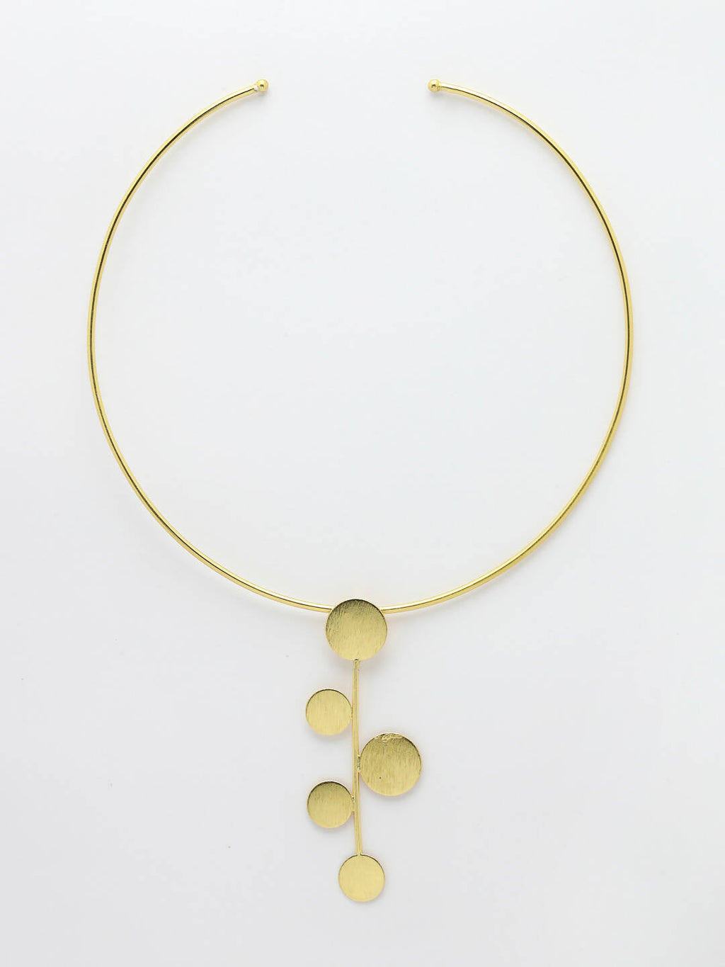 NVR Women Gold-Polished Circular Choker Necklace