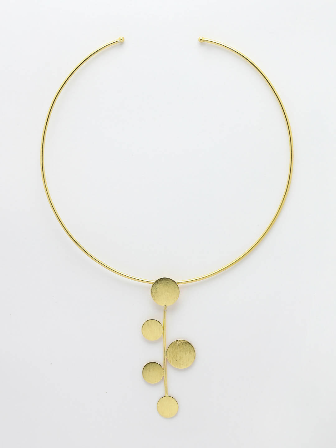 NVR Women Gold-Polished Circular Choker Necklace