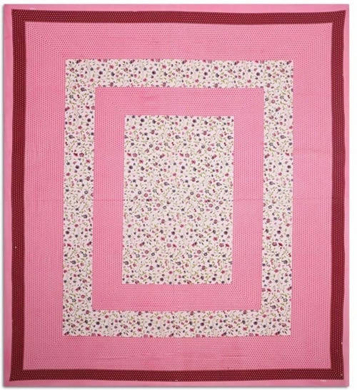 Vamika Printed Cotton Pink Bedsheet With Multicolor Pillow Covers (LEOC_BINDI_P)