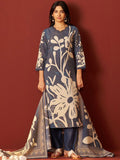 Indo Era Women Floral Printed Beads and Stones Kurta with Trousers & Dupatta Kurta Sets - Distacart