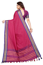 Vamika Weaving Pink Cotton Silk Saree (BHAVINI PINK) - Distacart