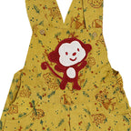 Mhyssa Yellow Dungaree With Round Neck Half Sleeves Maroon Shirt Set