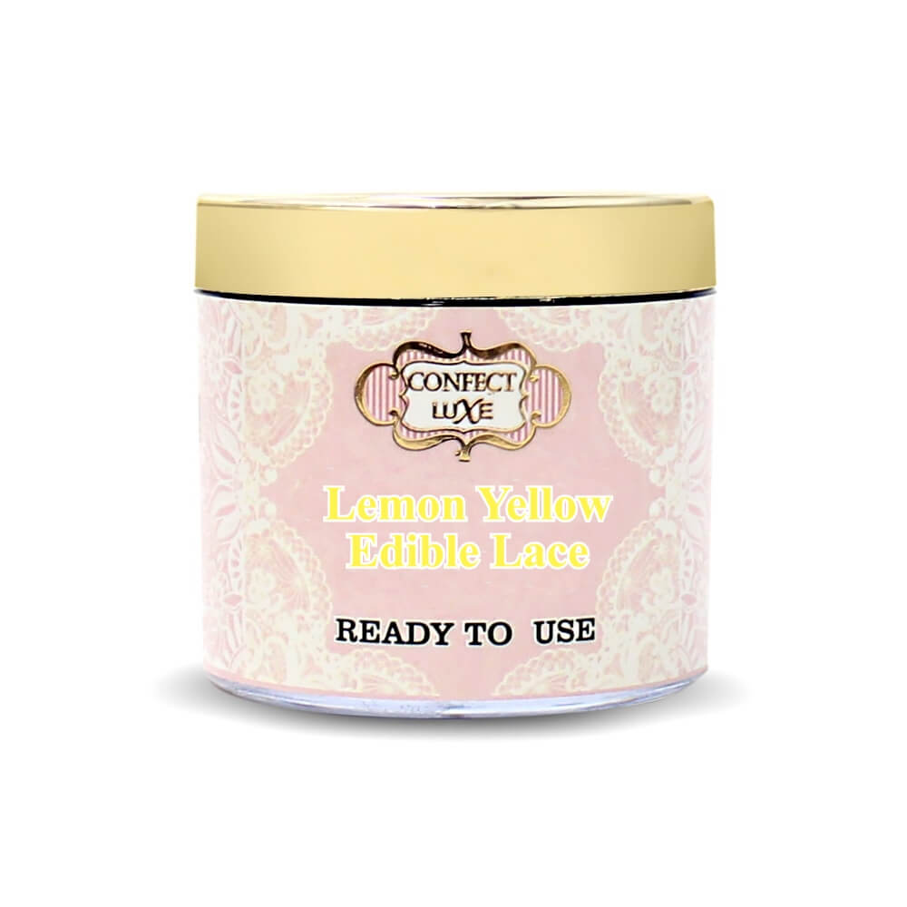 confect lemon yellow edible lace 100 gms