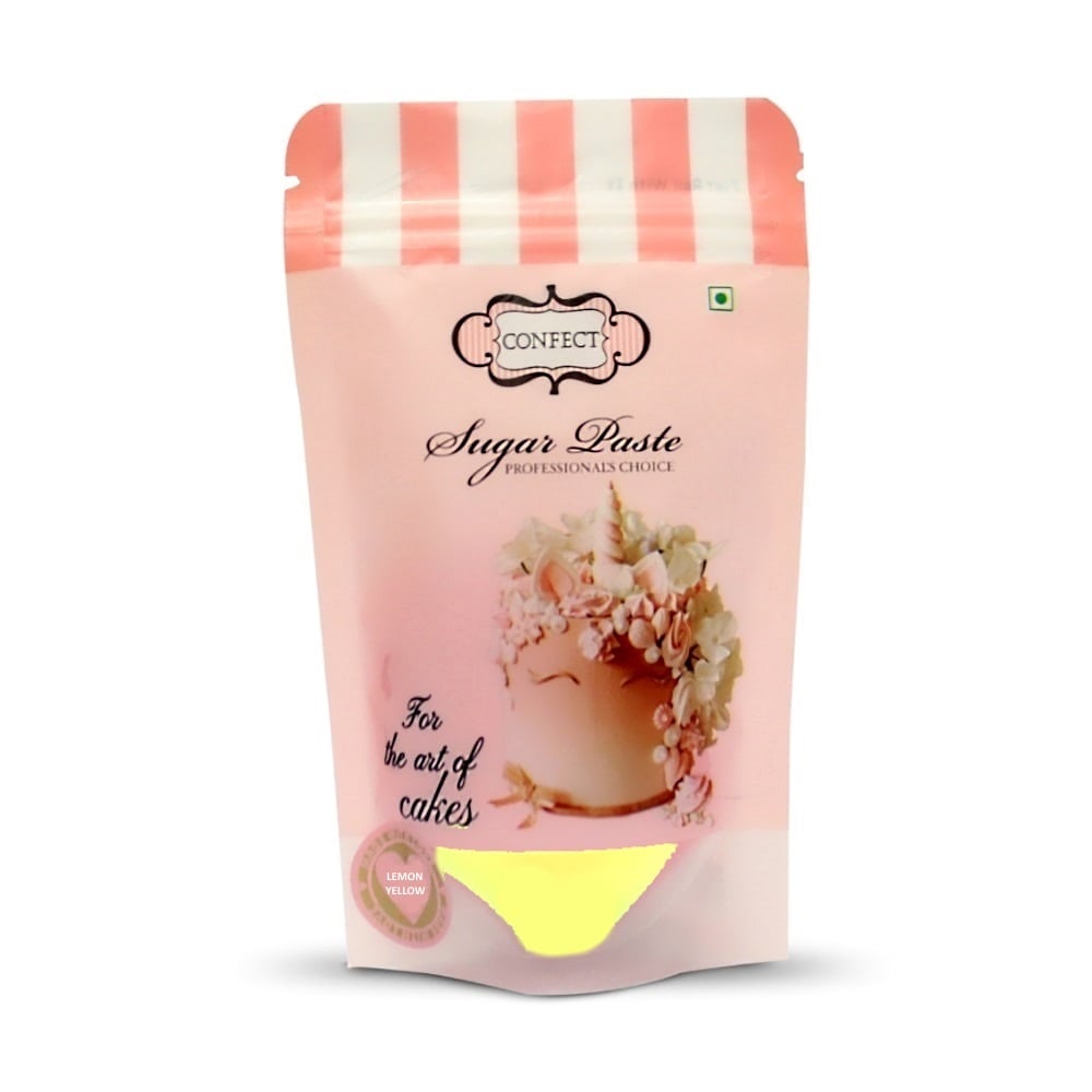 confect lemon yellow nutritional sugarpaste 250 gms