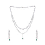 Nuyug Crystal Luster Cubic ZIrcon Necklace Set