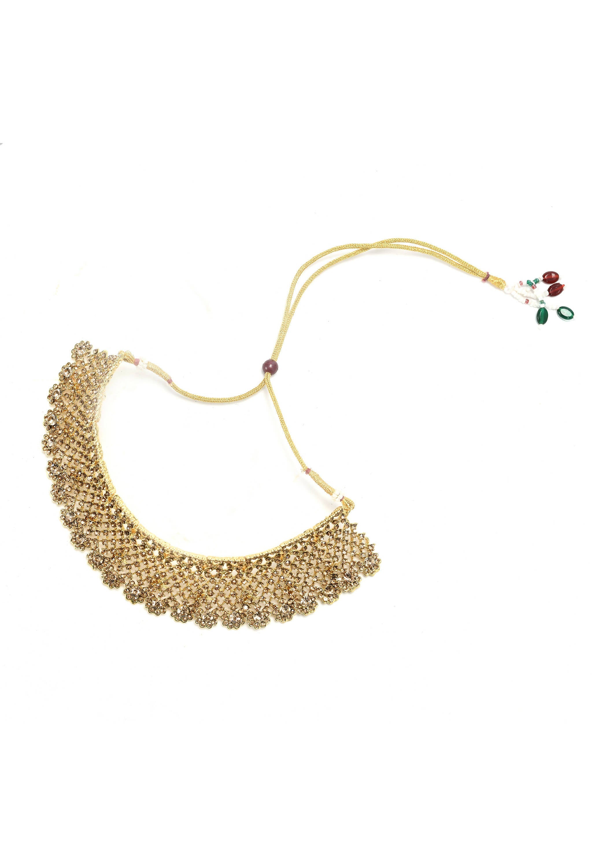 Mominos Fashion Johar Kamal Traditional Rajwadi Design Heavy Golden Color Choker Set - Distacart