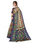 Vamika Navy Blue Printed Art Silk Saree