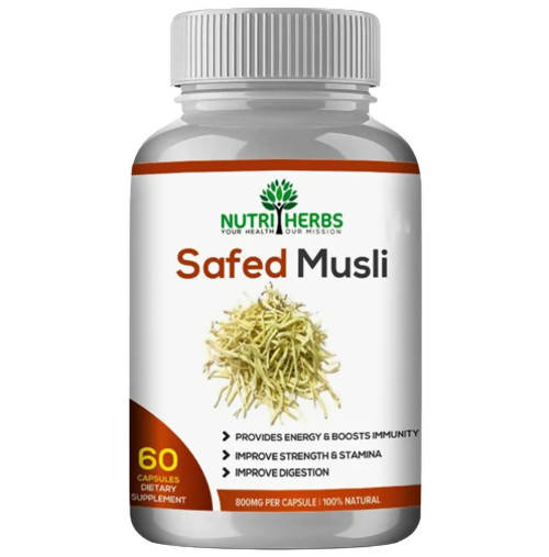 Nutriherbs Safed Musli Capsules - Distacart