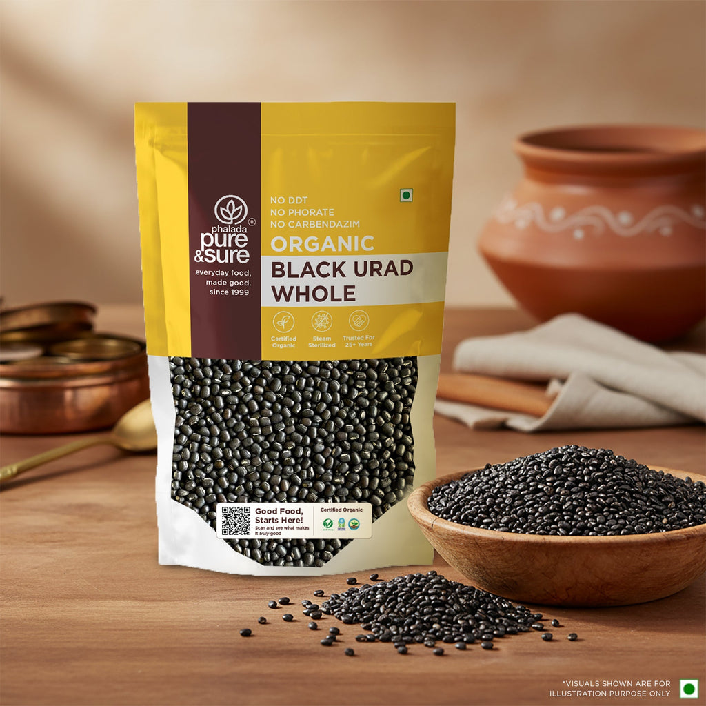 Pure & Sure Organic Black Urad Whole - Distacart