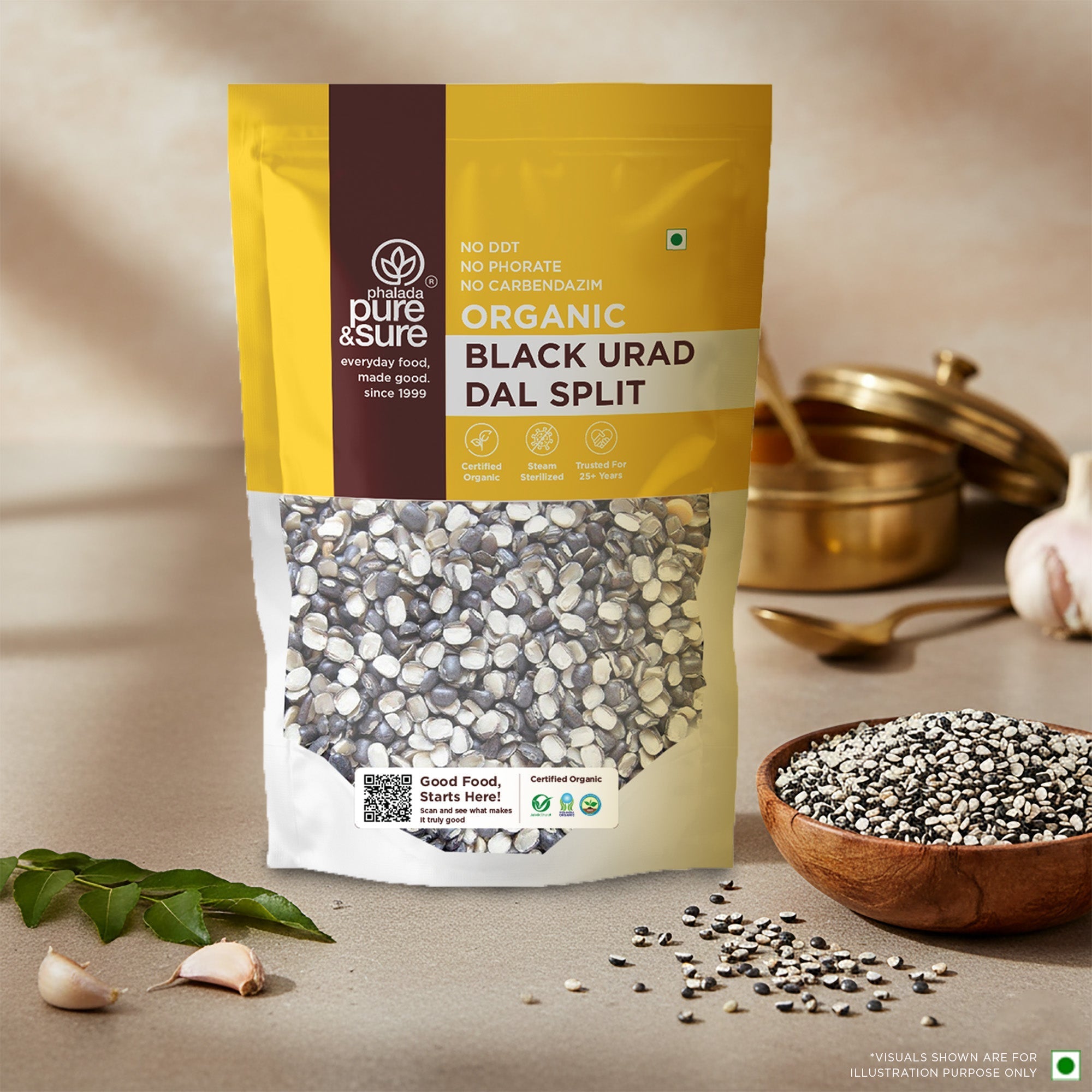 Pure & Sure Organic Black Urad Dal Split - Distacart
