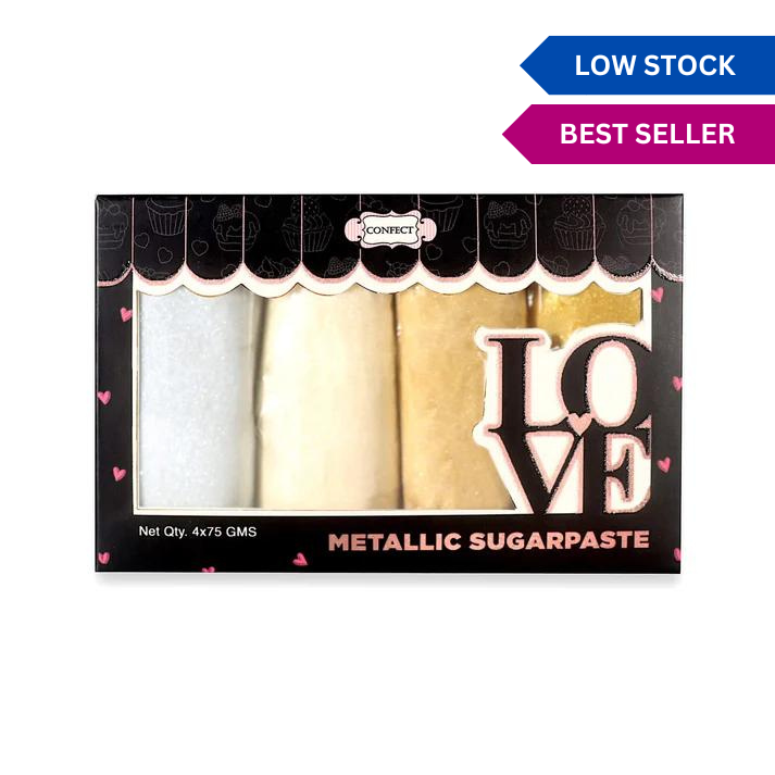 metallic sugar paste multipack 4 300 gms