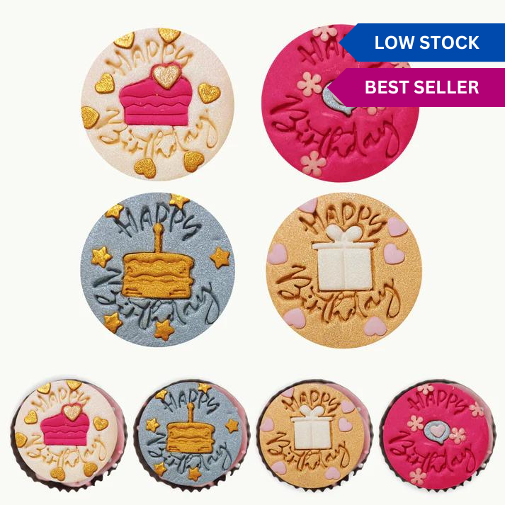 confect happy birthday toppers for cakes cupcakes cake decorations supplies 100gms ct 09