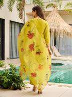 The52 Women Embroidered Rayon Fabric Straight Kurta, Pant and Dupatta Set - Distacart