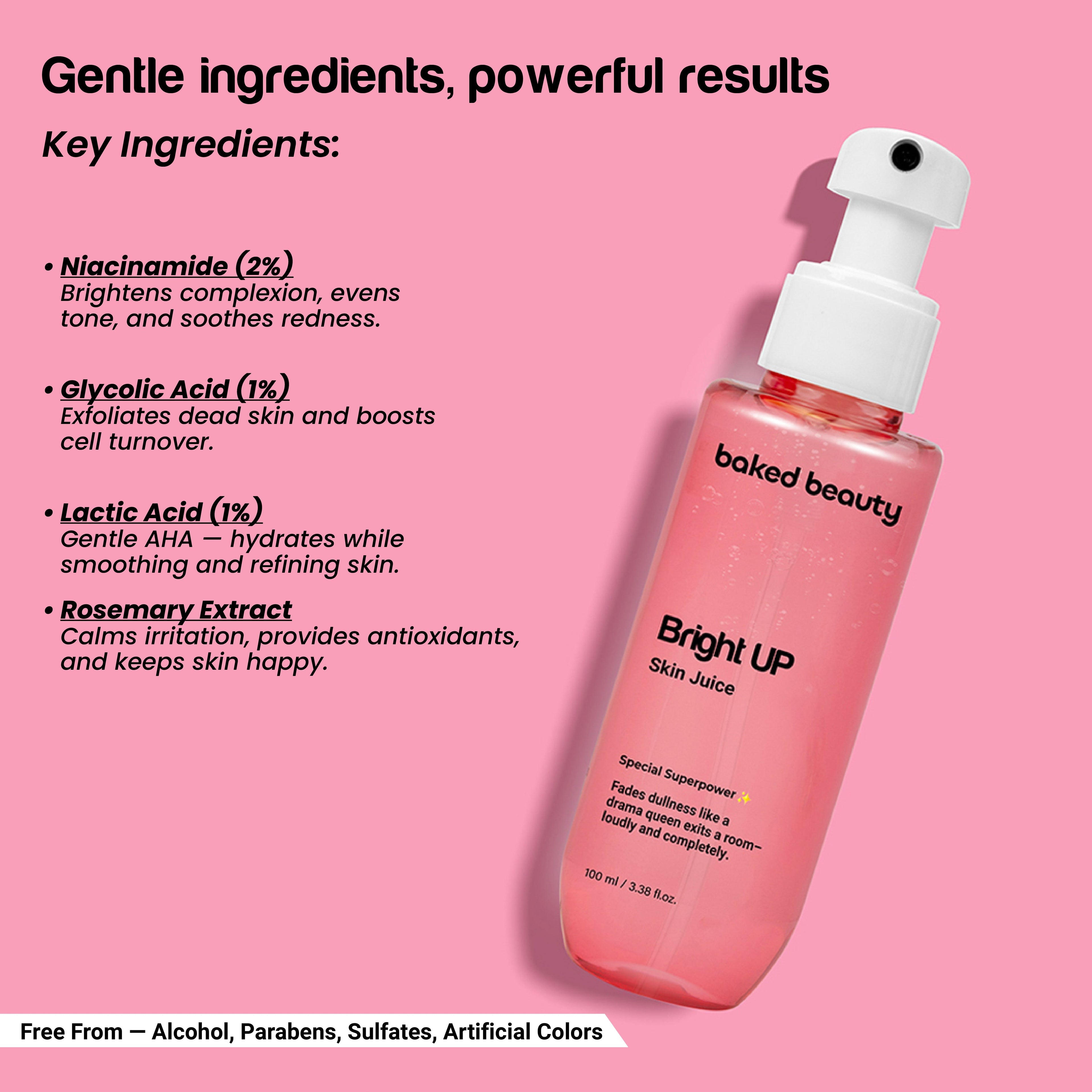 Baked Beauty Bright Up Skin Juice - Brightening Toner