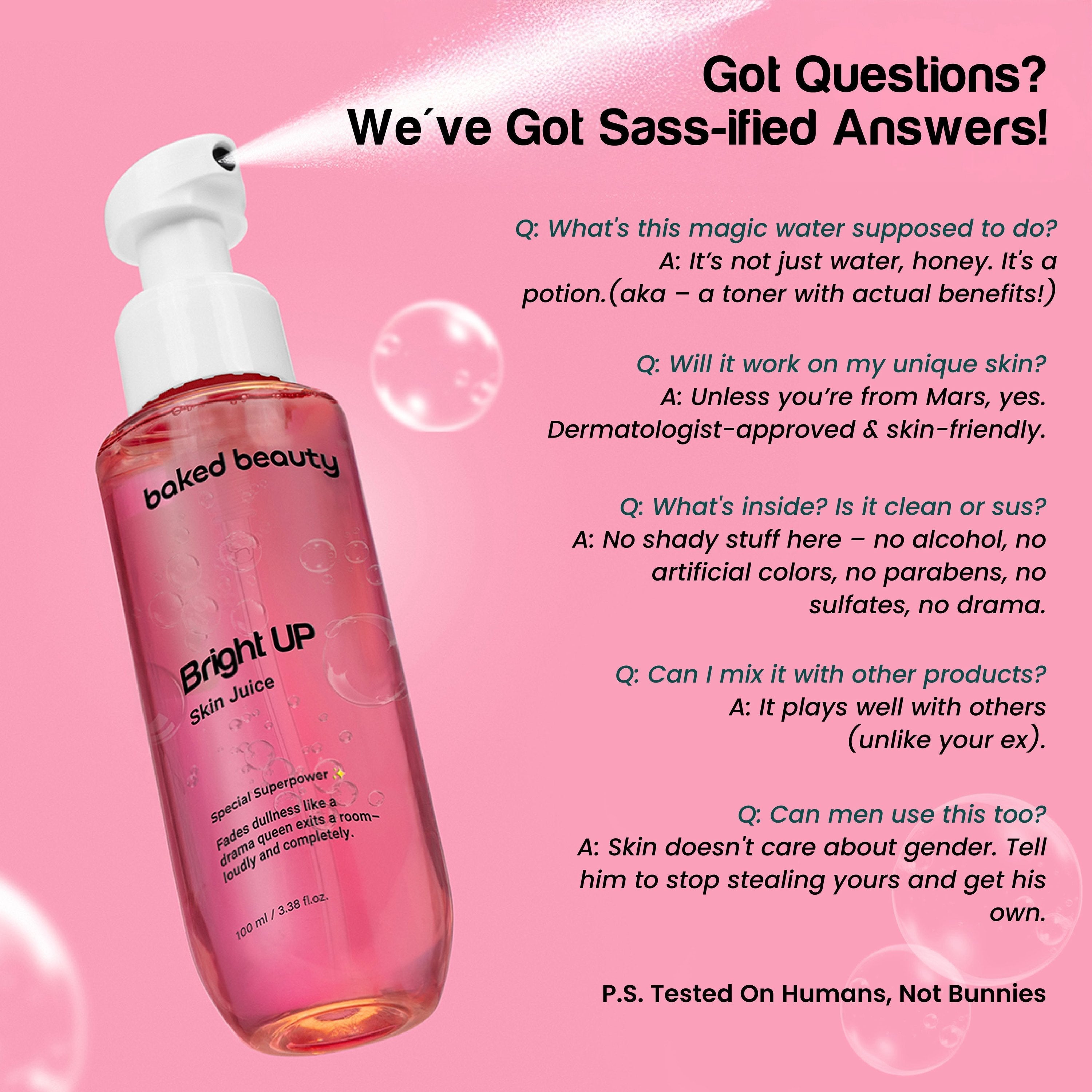 Baked Beauty Bright Up Skin Juice - Brightening Toner