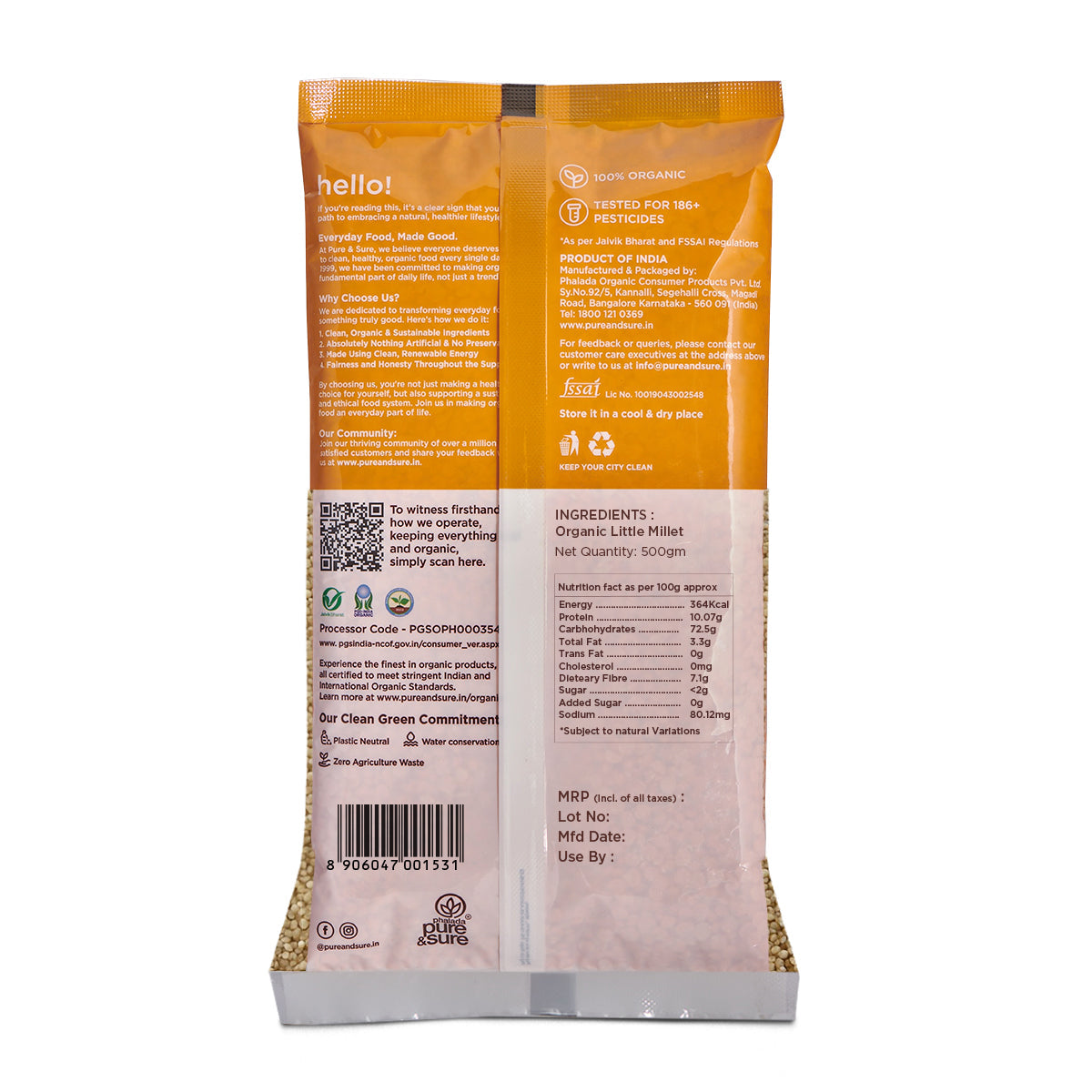 Pure & Sure Organic Little Millet - Distacart