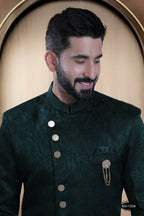 Joban Fashion Men's Green Satin Kurta with Pyjama
