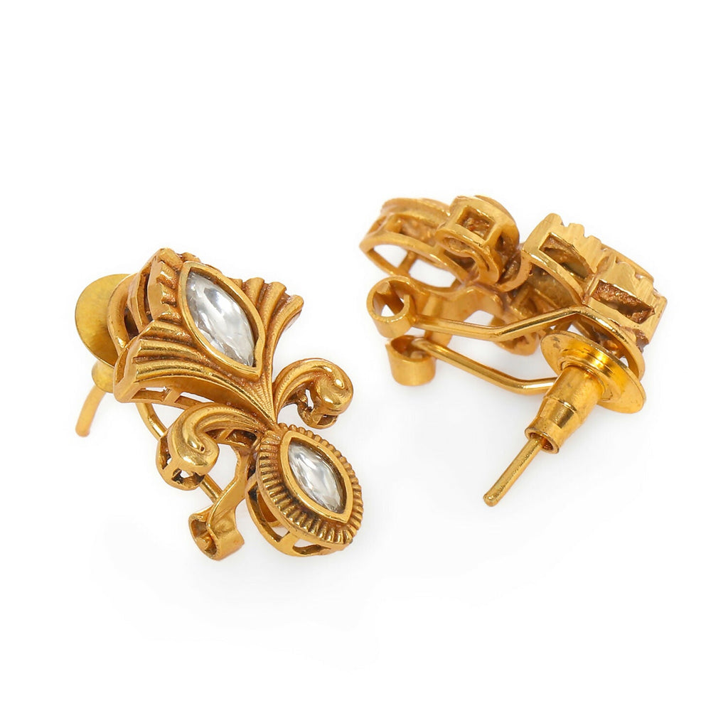 Golden Earrings (Gold) - Ruby Raang - Distacart