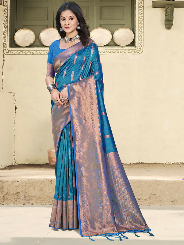 Shree Shyam Fashion Silk Blue Saree - Distacart