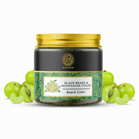 Buddha Natural Beard & Moustache Black Color